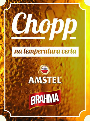 Chopp Brahma na temperatura certa